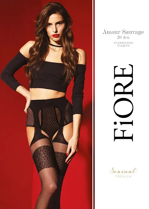 Fiore Amour Sauvage Suspender Tights ()