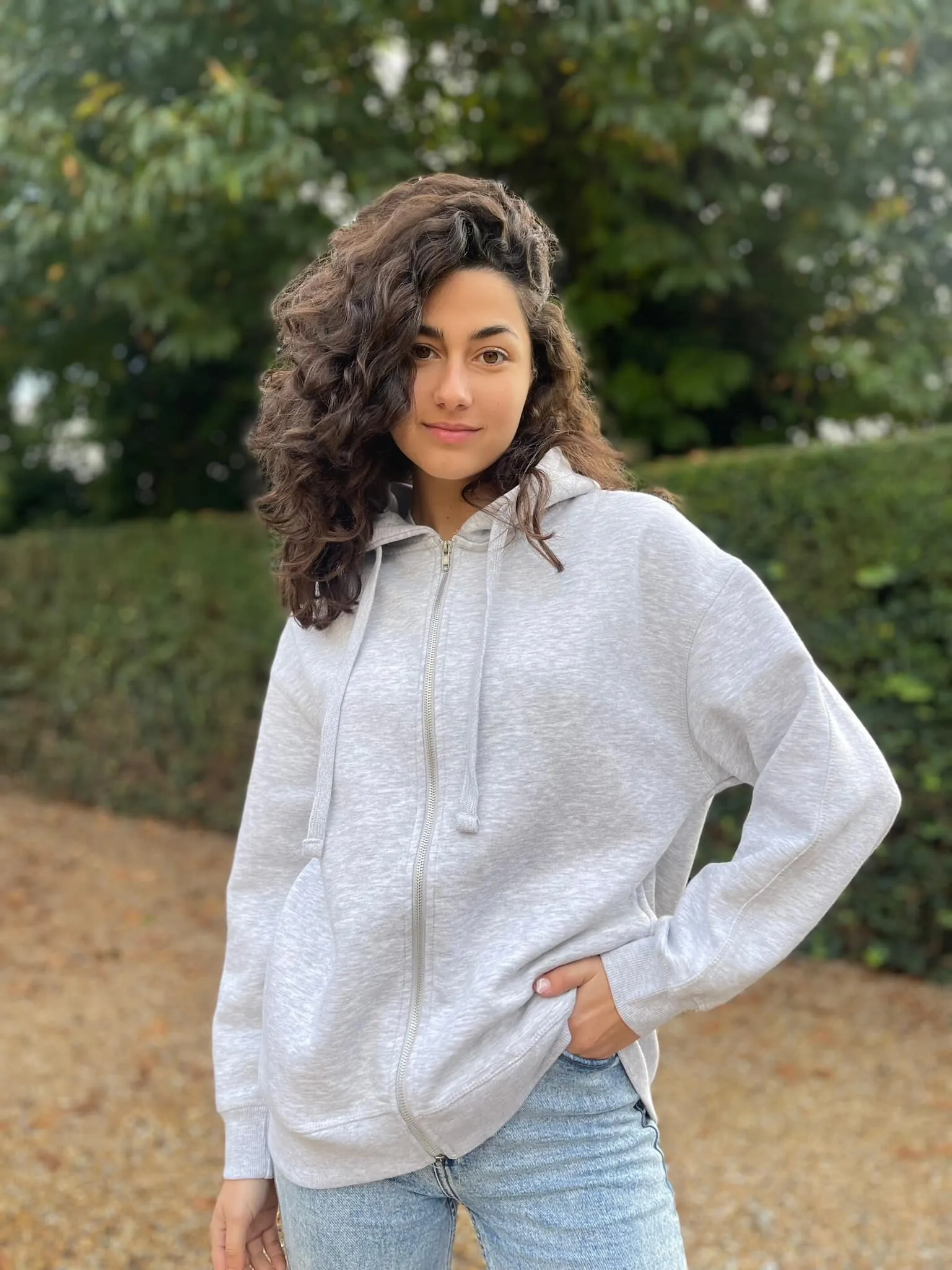 Grey Ex Zara Zip Up Hoody - Janes Stall