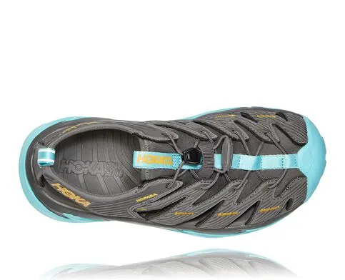 Hoka Womens Hopara All-Terrain Sandal- Dark Gull Grey/ Antigua Sand