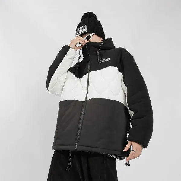 Hooded loose winter coat for men