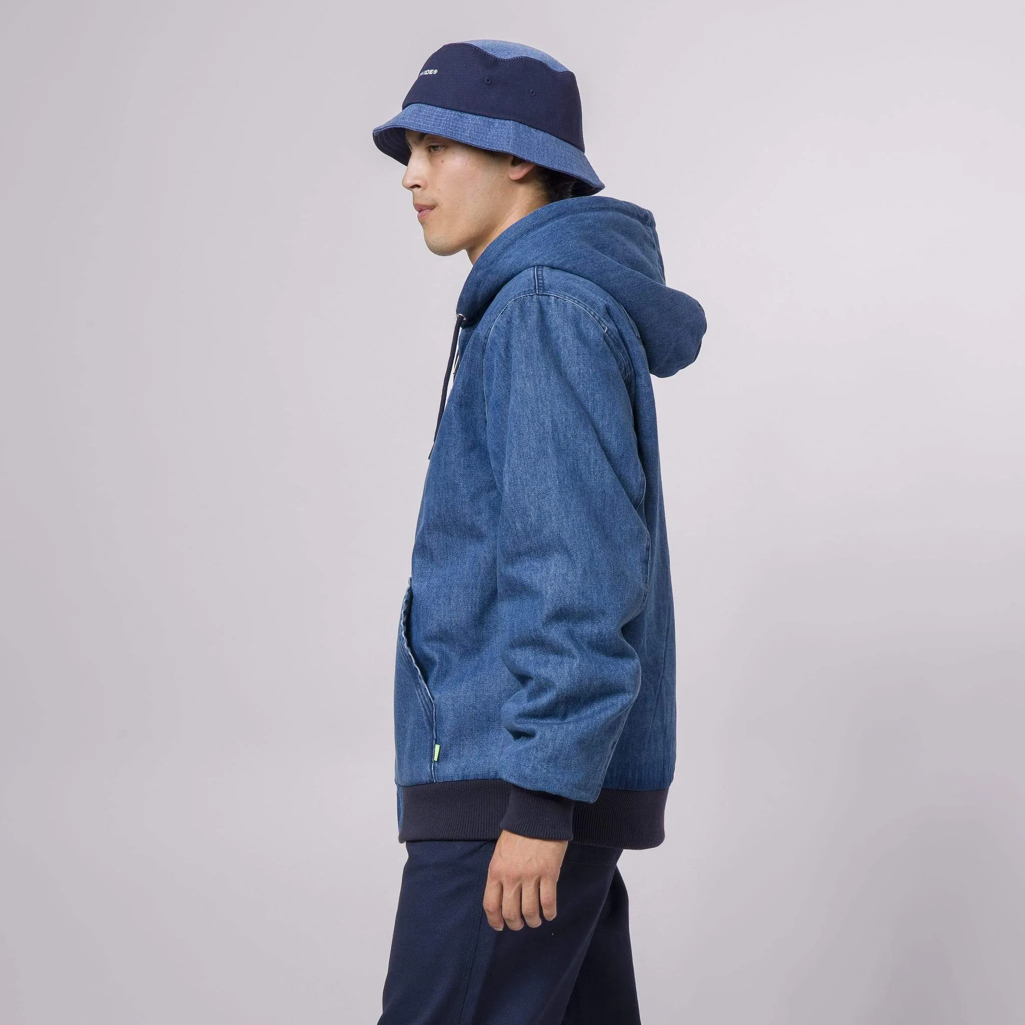 HUF COLTON HOODED ZIP JACKET // INDIGO