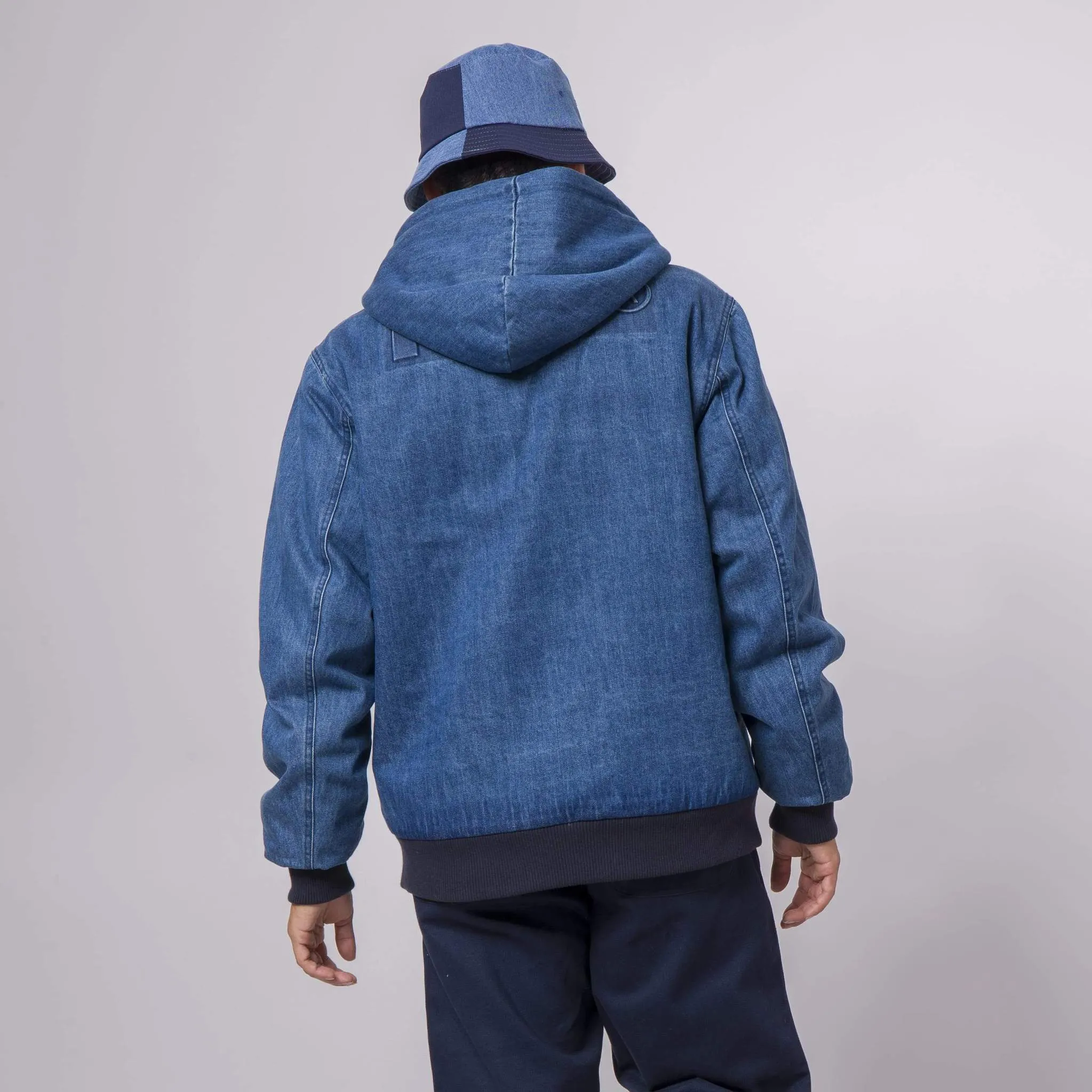 HUF COLTON HOODED ZIP JACKET // INDIGO