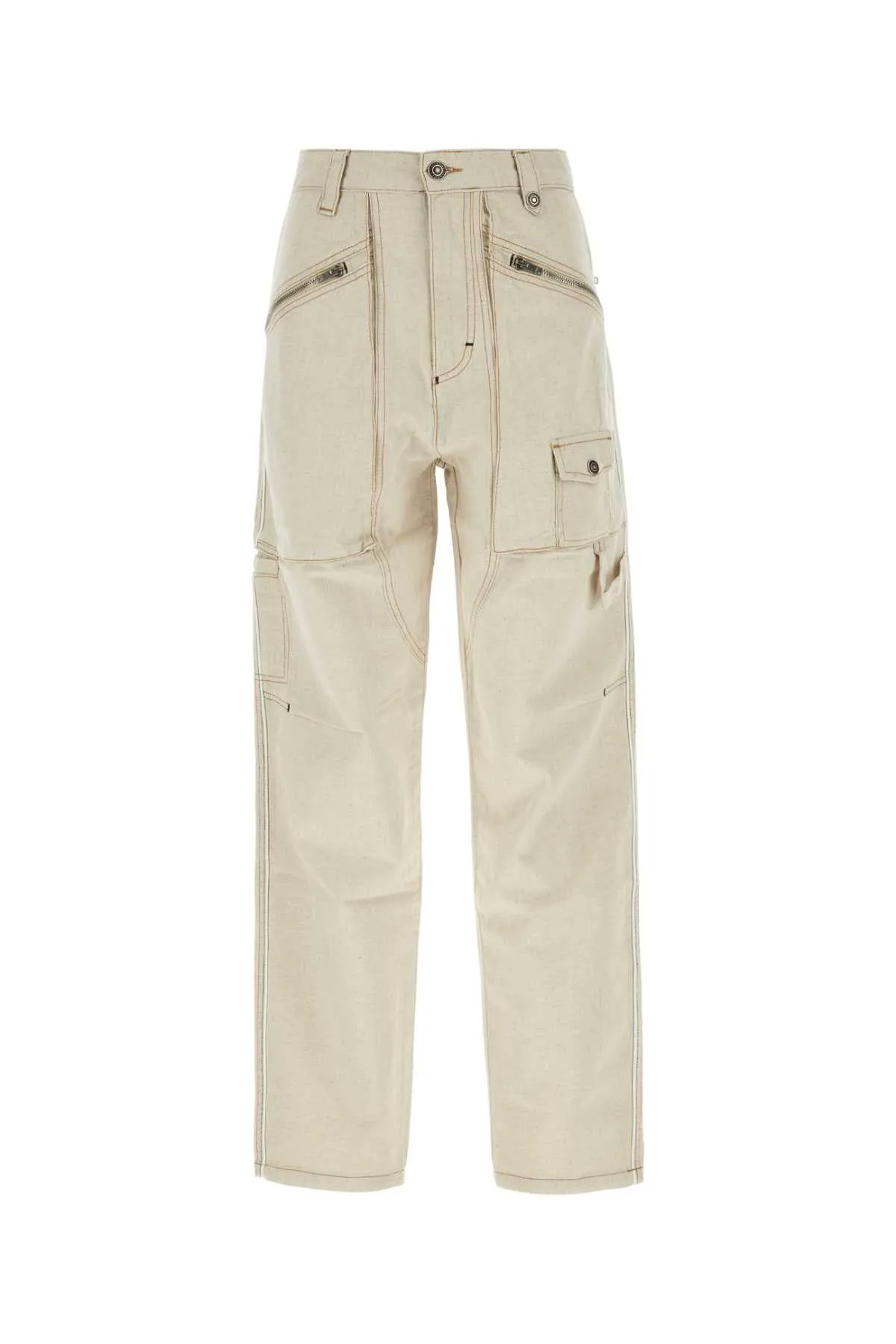 Isabel Marant Melange Sand Cotton Blend Paciane Pant