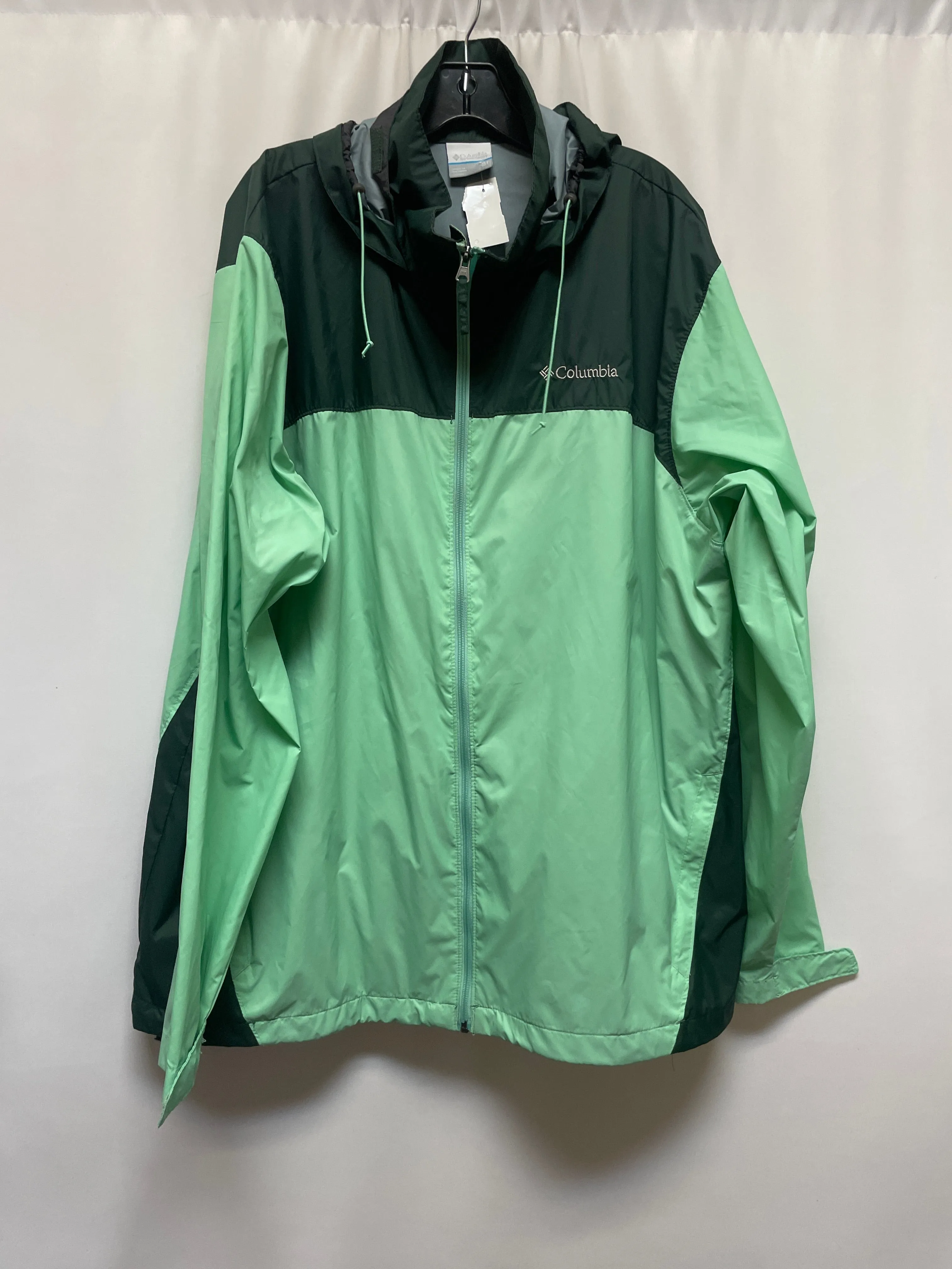 Jacket Windbreaker By Columbia In Green, Size: Xl