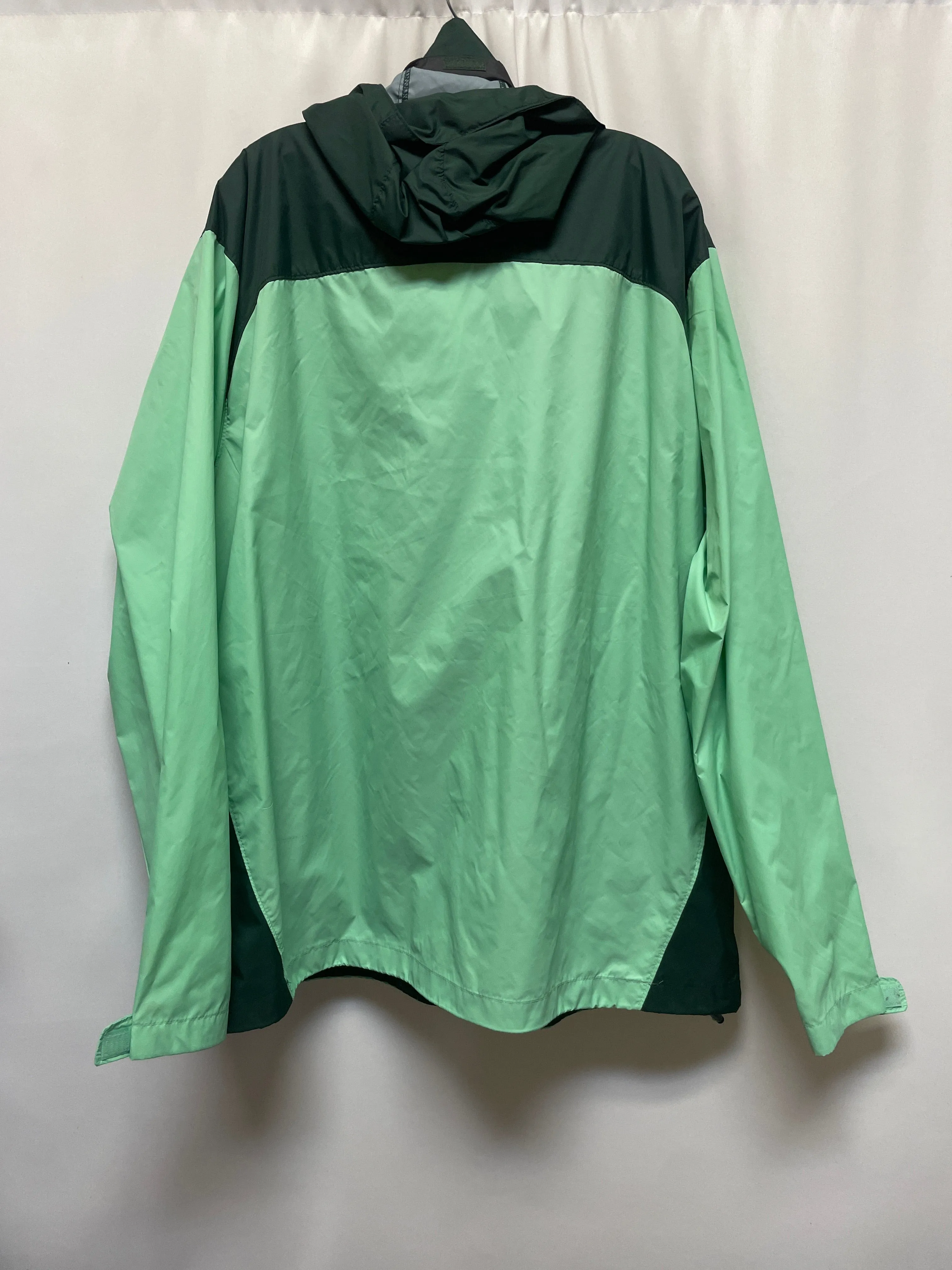 Jacket Windbreaker By Columbia In Green, Size: Xl