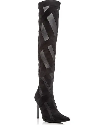 Jeffrey Campbell Womens Tall Pull On Over-The-Knee Boots