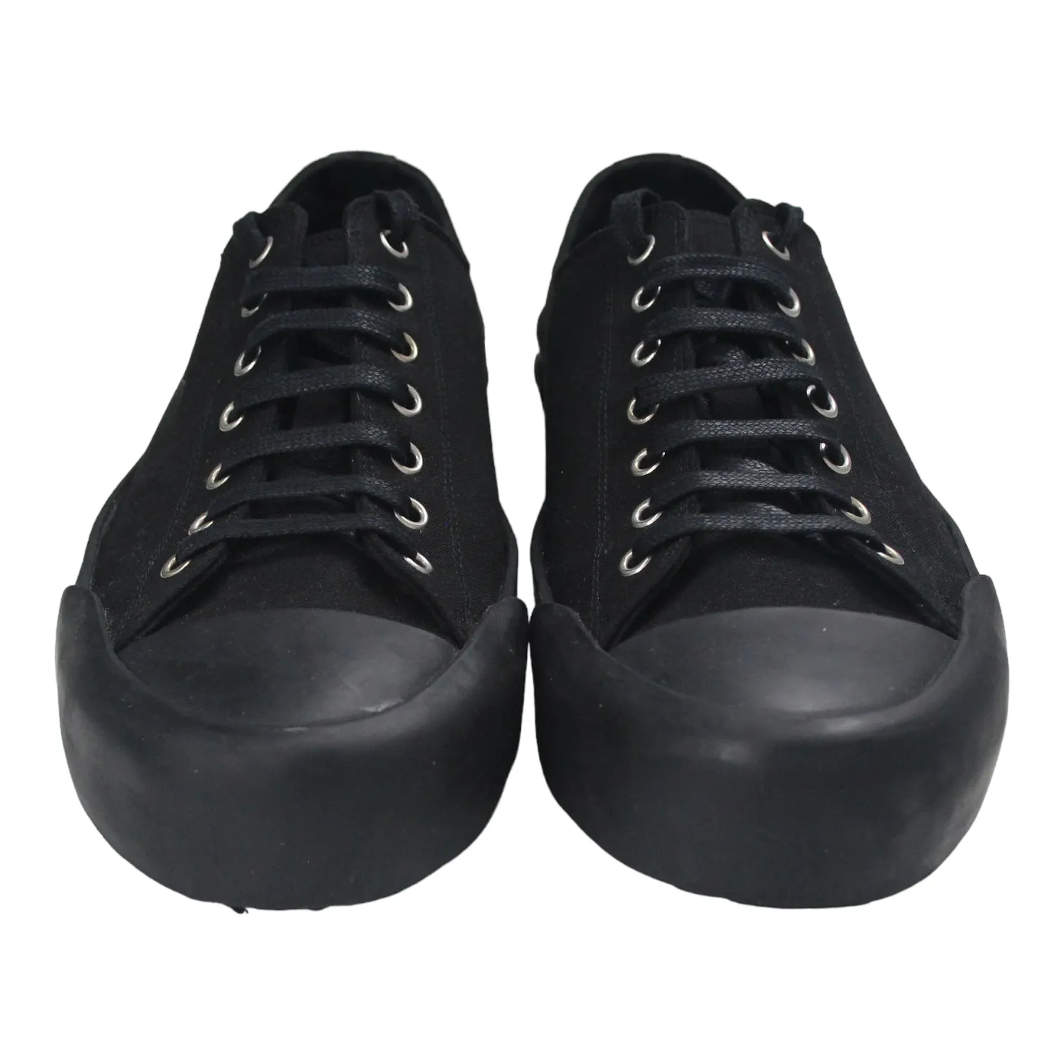 Jil Sander Black Low Top Canvas Sneaker