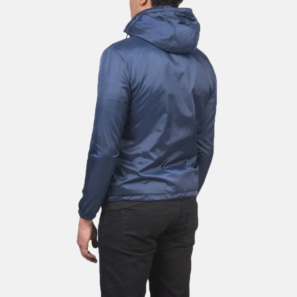 Jimmy Blue Hooded Windbreaker Jacket