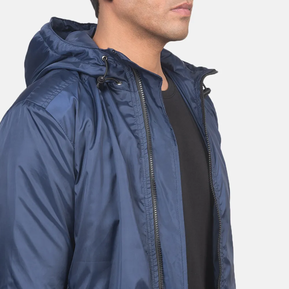 Jimmy Blue Hooded Windbreaker Jacket