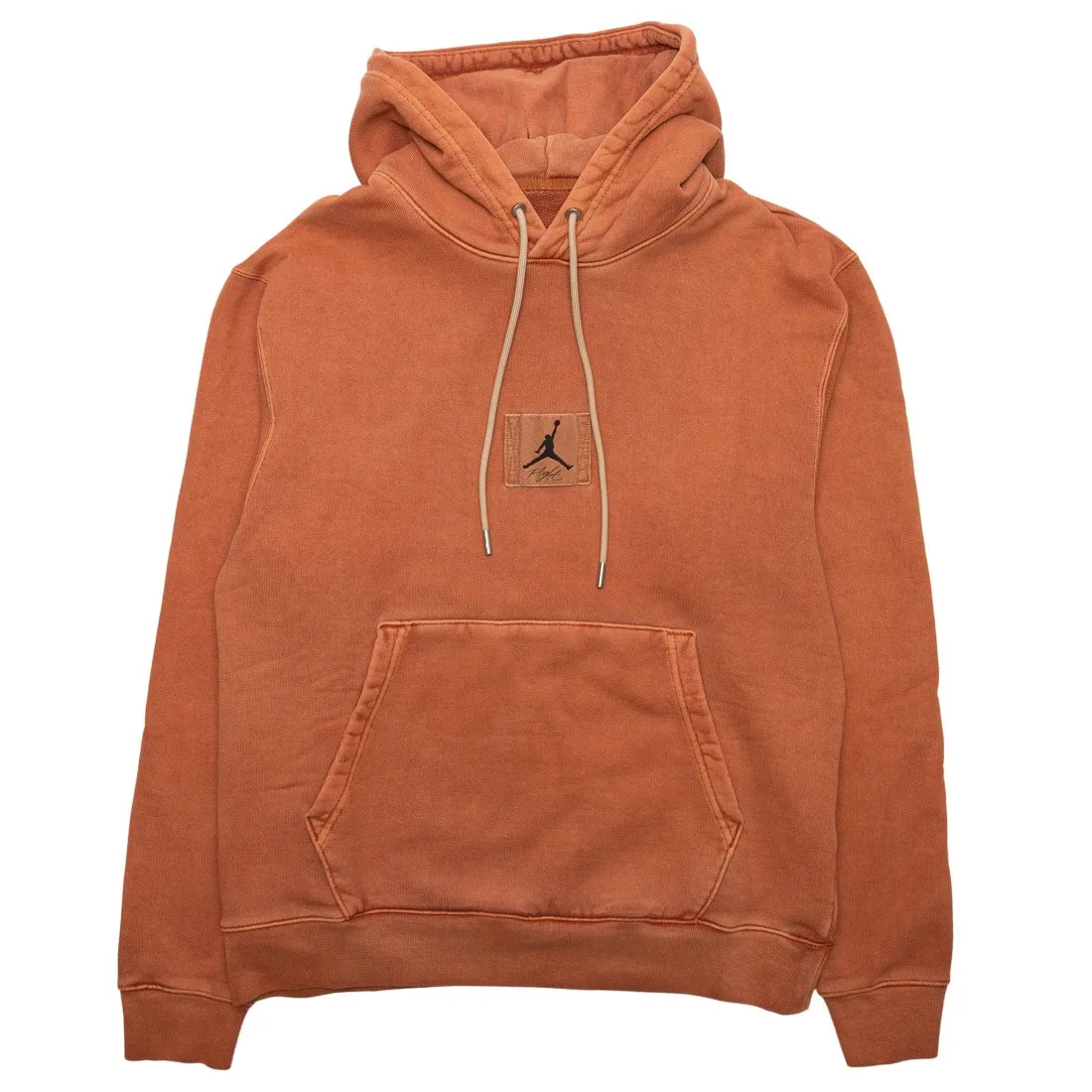 Jordan Men Flight Heritage Washed Fleece Pullover Hoody (dark russet)