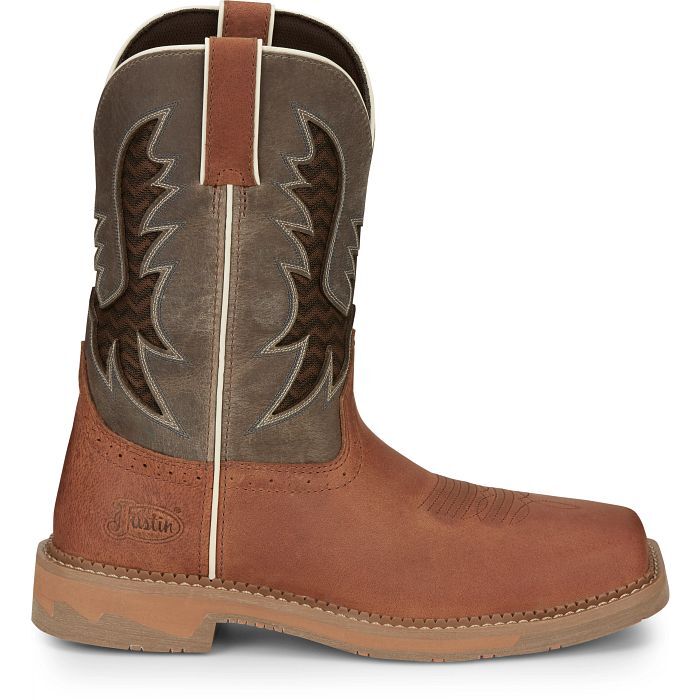 Justin Men's Bolt 11-In Work Boot in Redwood