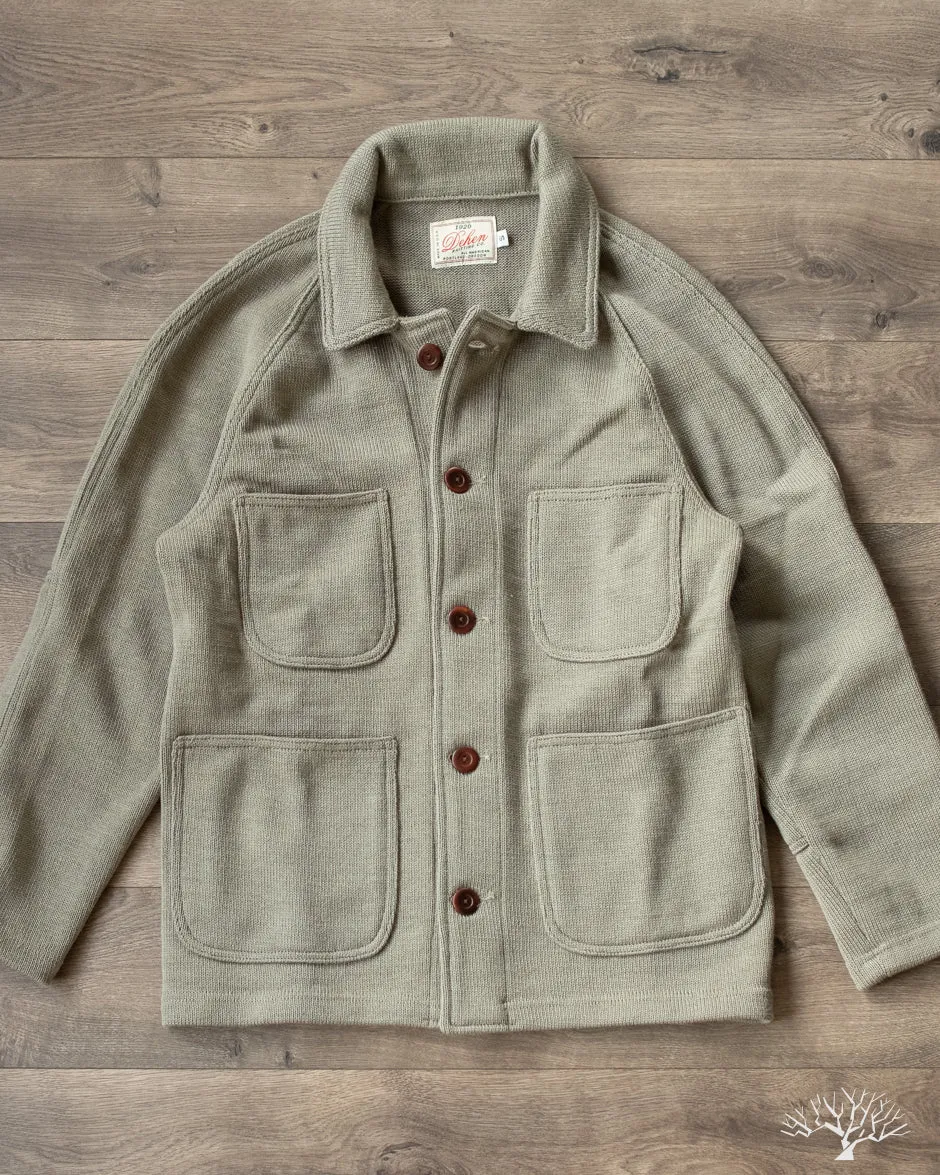 Knit Work Coat - Sage