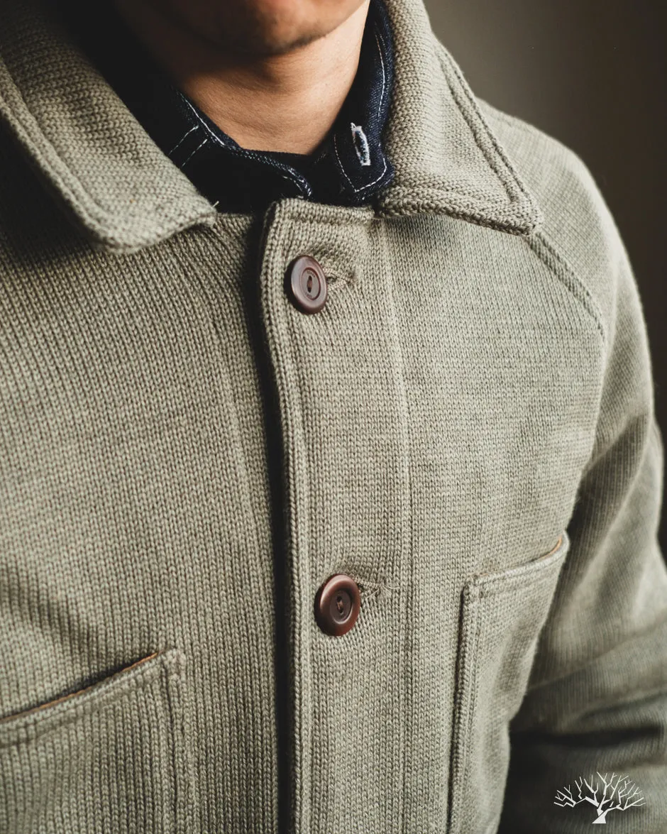 Knit Work Coat - Sage