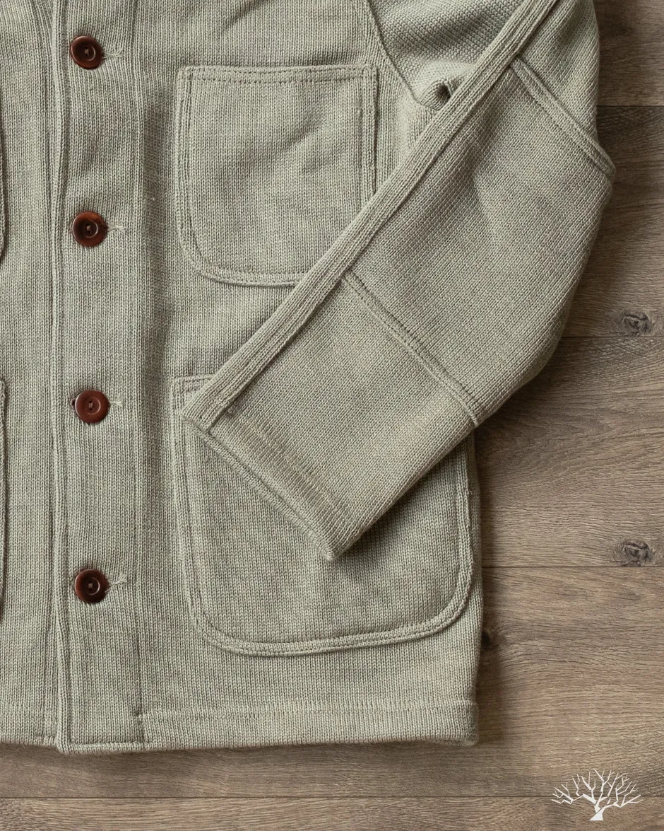 Knit Work Coat - Sage