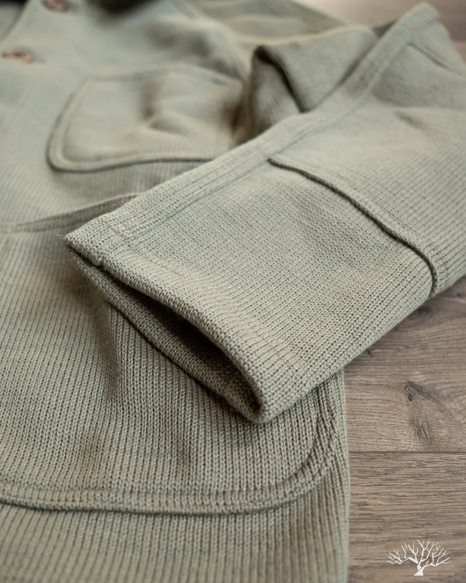 Knit Work Coat - Sage