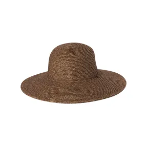 KOORINGAL GENOVIEVE WIDE BRIM HAT CHOCOLATE