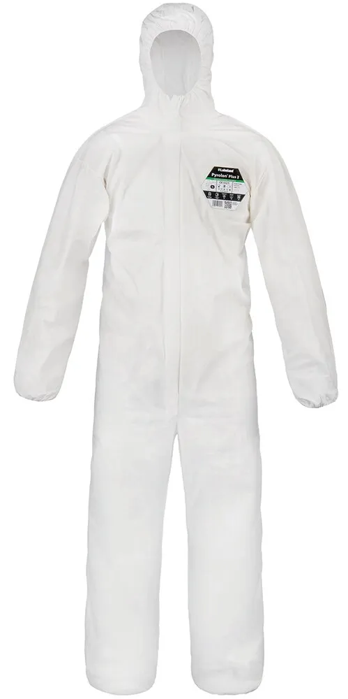 Lakeland Pyrolon® Plus 2 EWP428 - Coverall - elasticated hood, cuffs, waist and ankles - White - S