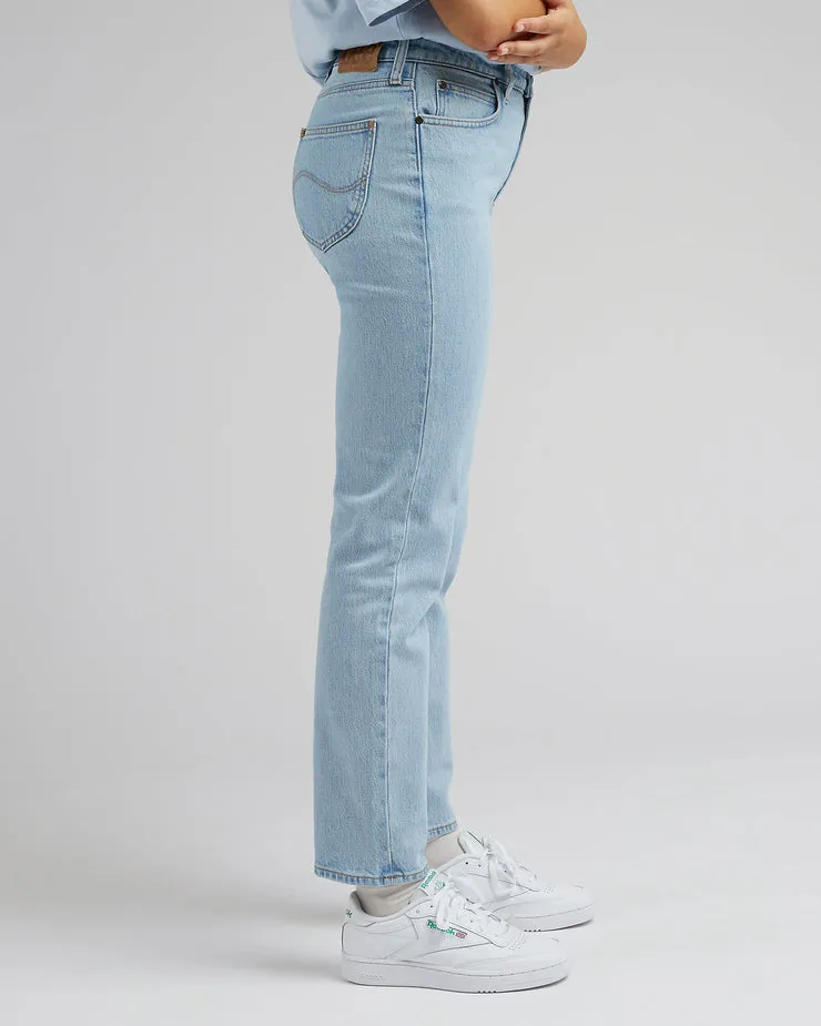 Lee Carol Regular Straight Cropped Womens Jeans - Light Alton