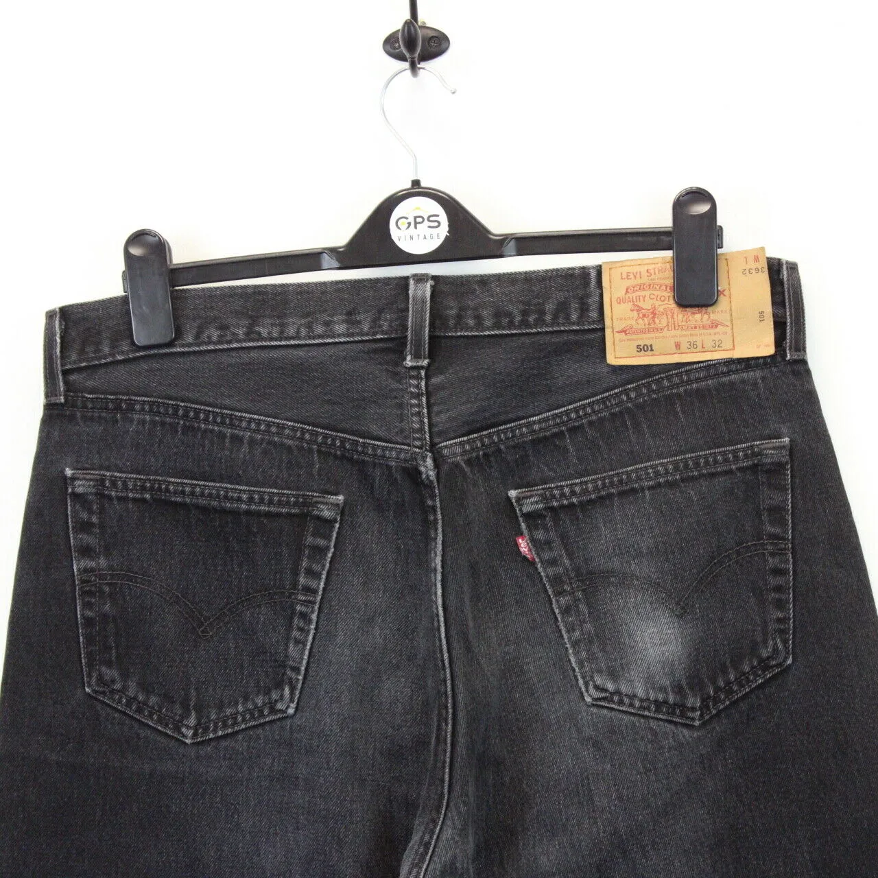 LEVIS 501 Jeans Black Charcoal | W36 L32