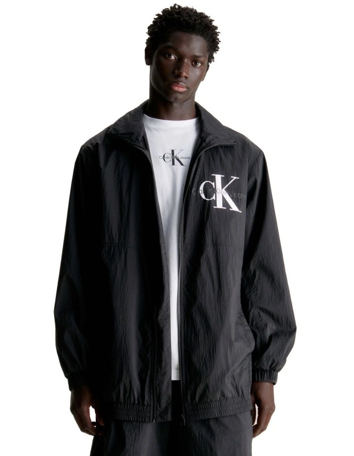 Long Windbreaker in Black