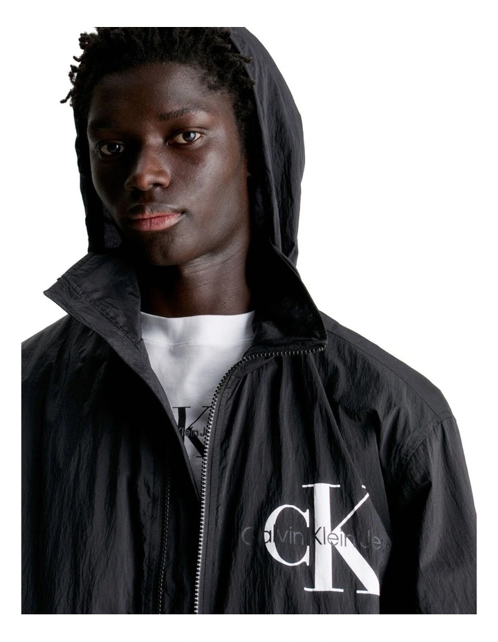 Long Windbreaker in Black