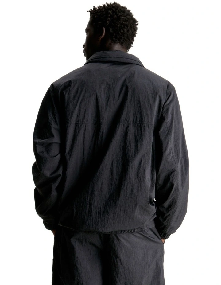 Long Windbreaker in Black