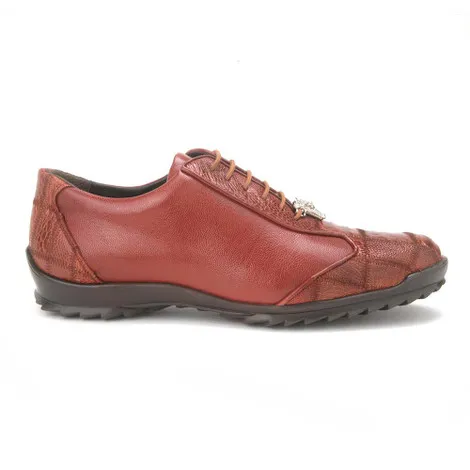 Los Altos Cognac Genuine Ostrich Casual Sneaker