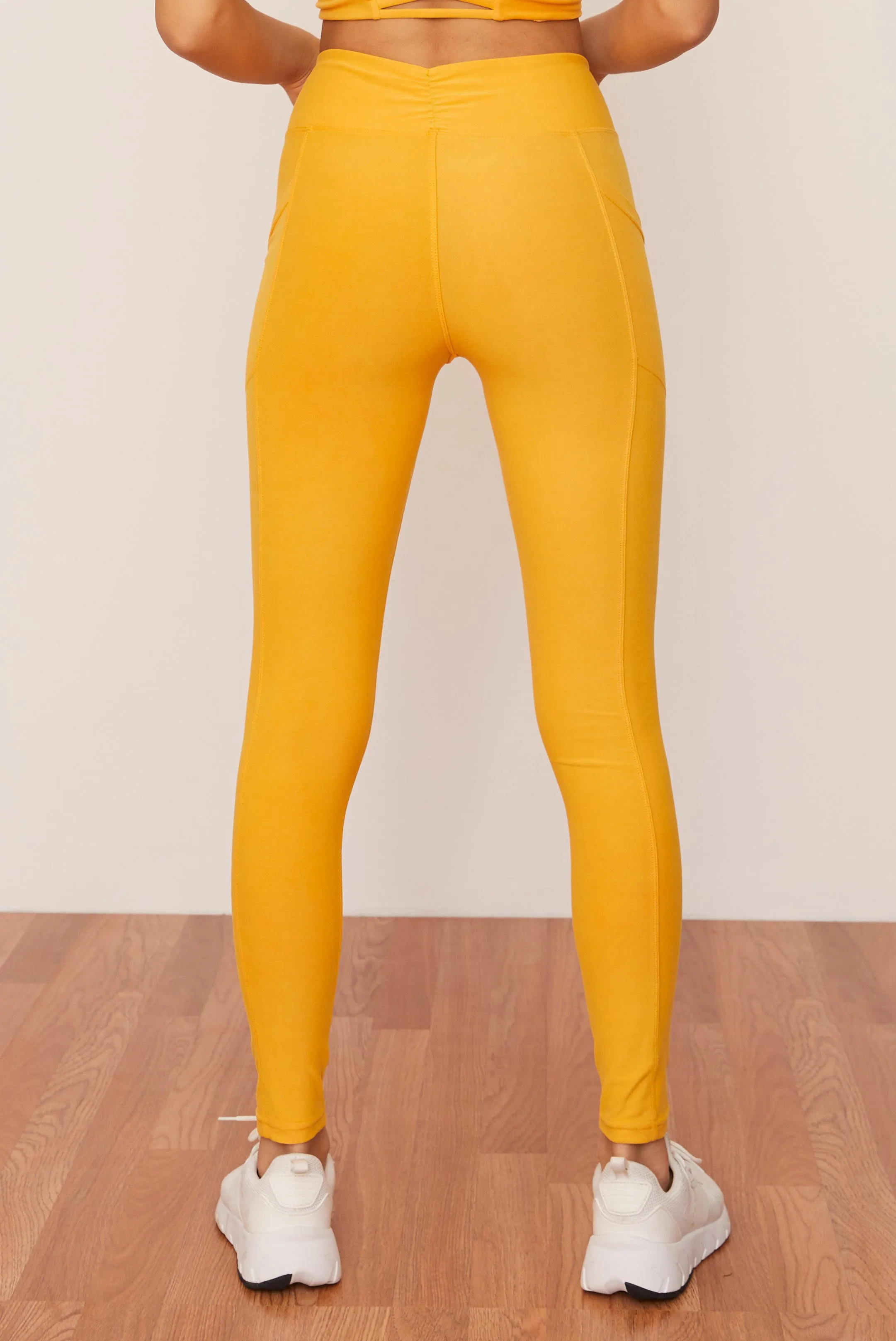 Mango Ruched Crossover Pocket Legging