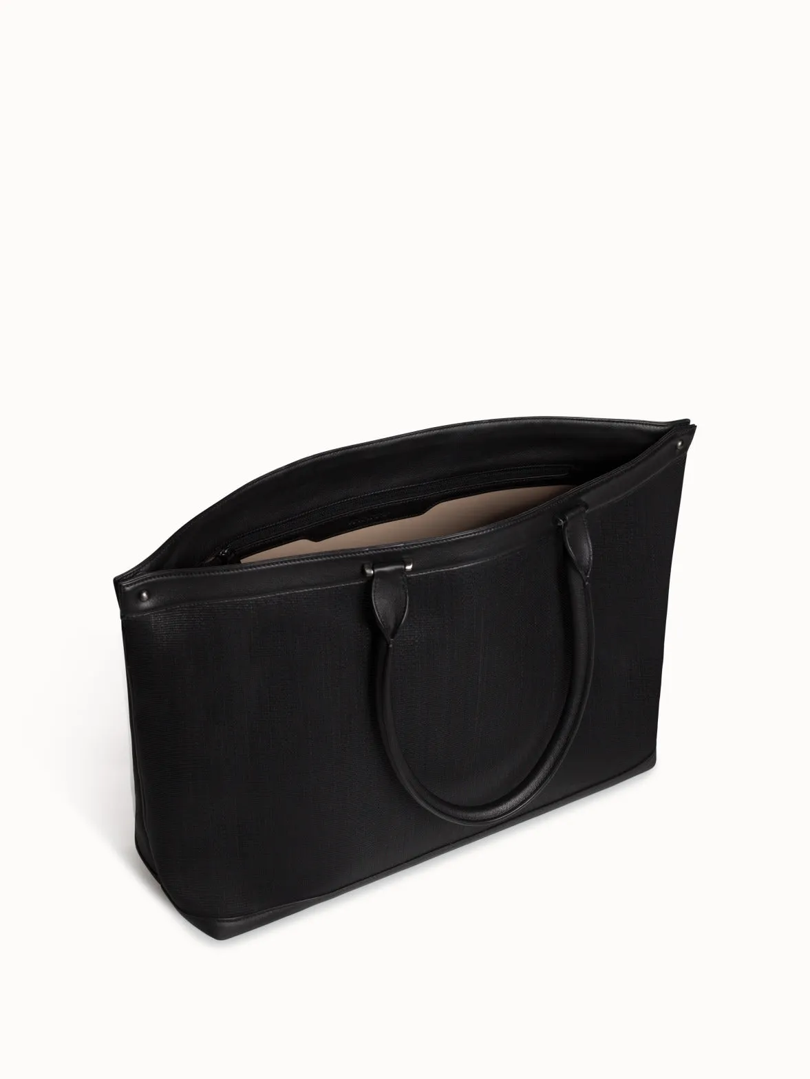 Medium Handbag in Horsehair and Graphite Colored Hardware with Smartphone Pocket