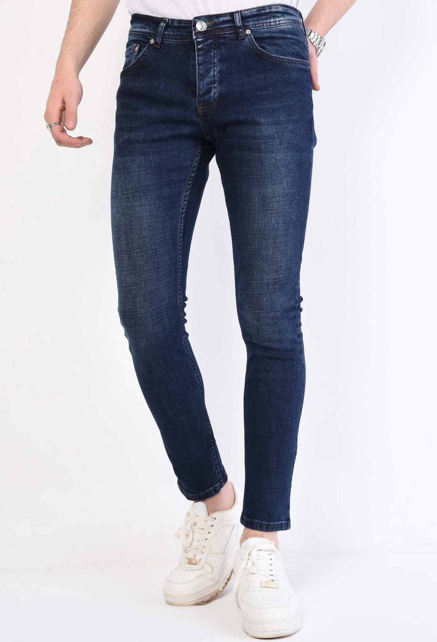 Men's Dark Blue Slim Fit Jeans | NEW |