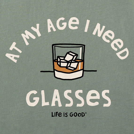 Men's At My Age Whiskey Glasses Crusher-LITE Tee