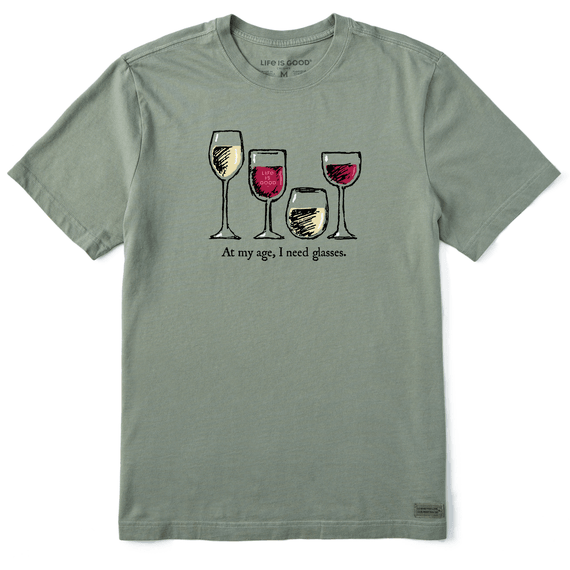 Men's I Need Wine Glasses Short Sleeve  Tee