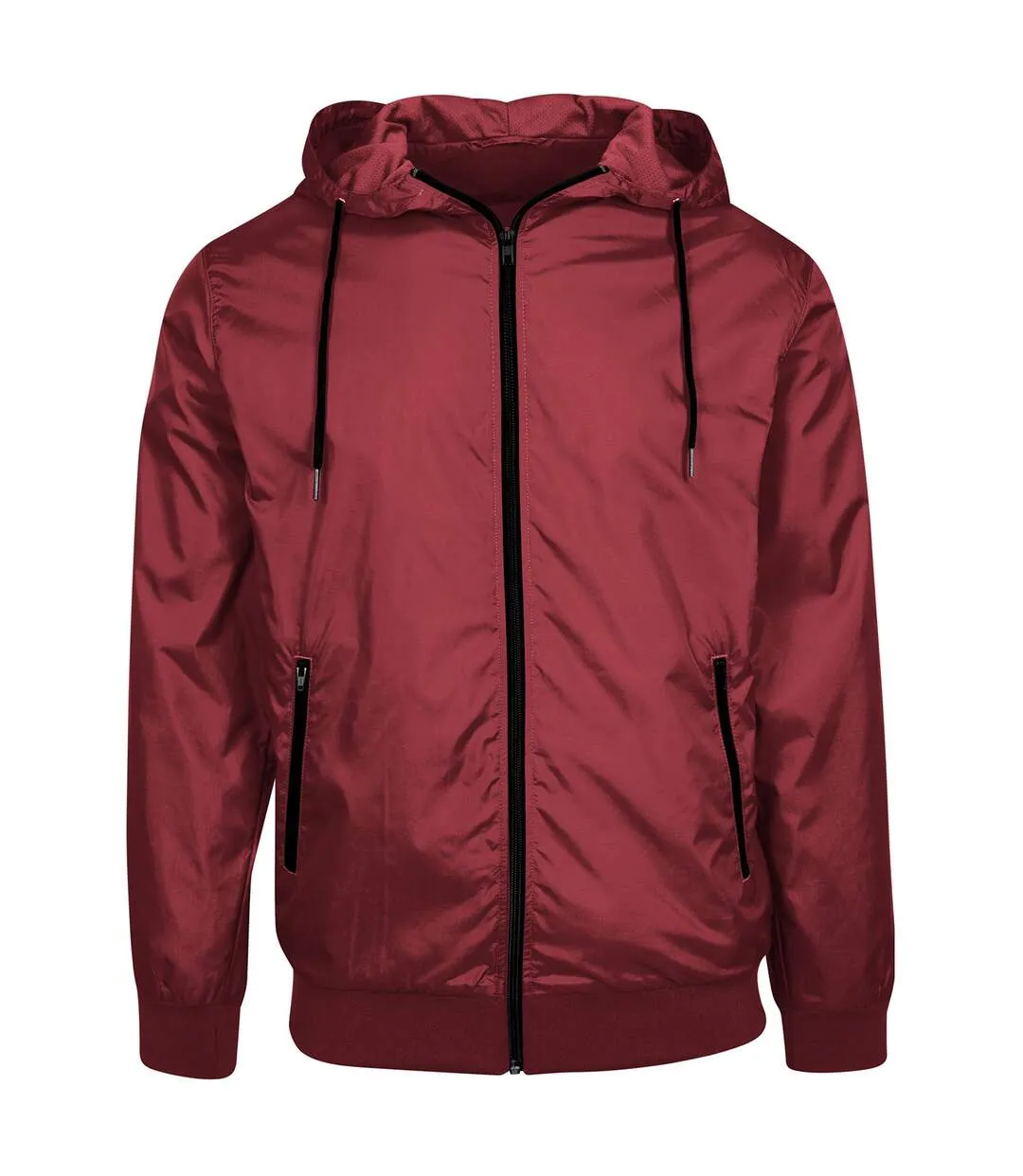 Mens wind runner jacket burgundy/black Build Your Brand