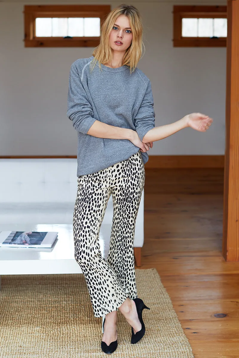 Mid Century Pant - Leopard Linen