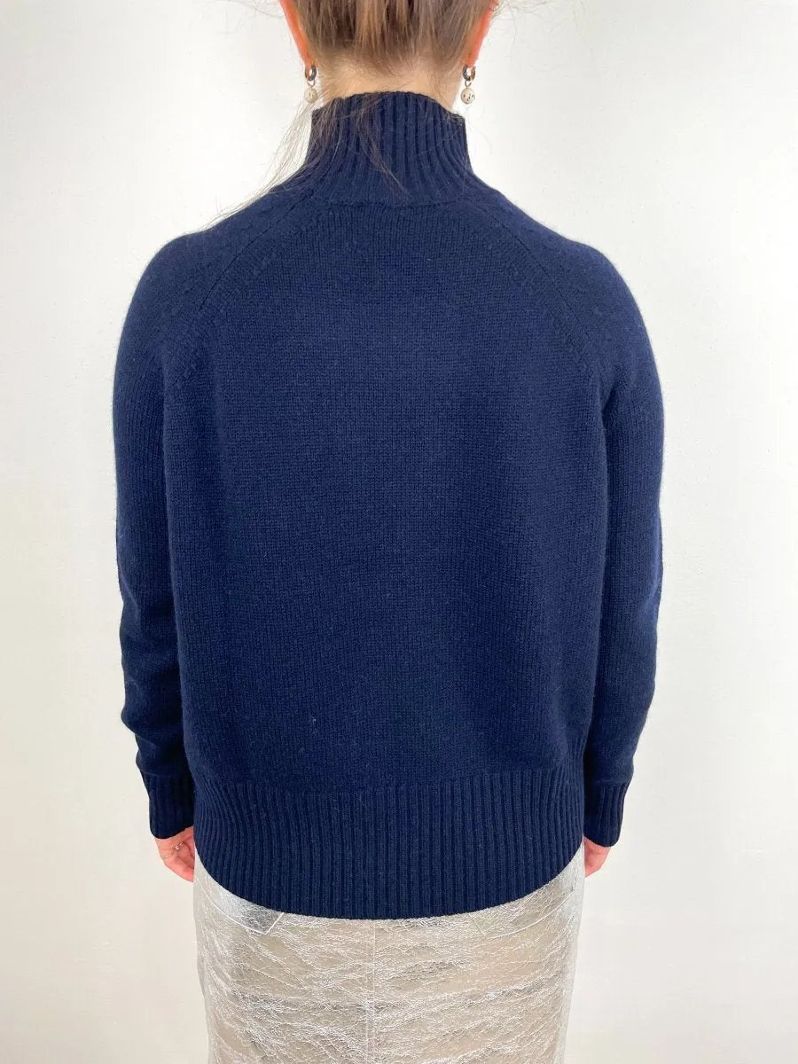 Mockneck Sweater in Deep Night