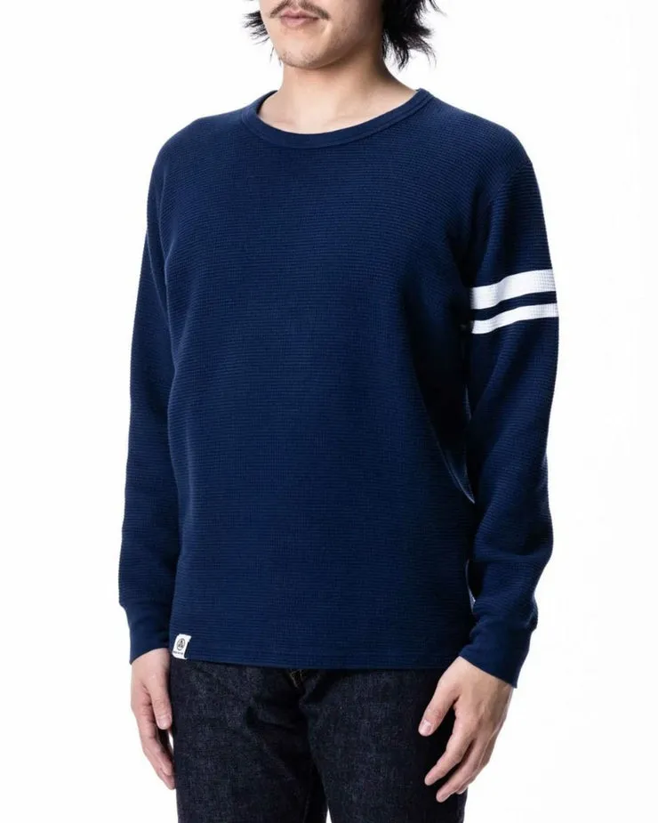 Momotaro Jeans GTB Thermal L/S Tee - Navy