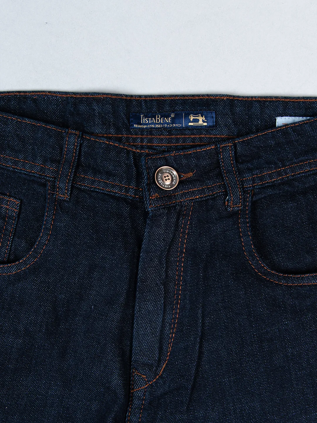 Navy Blue Cargo Baggy Fit Denim Jeans