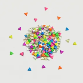 Neon Rainbow 3mm Triangle Studs