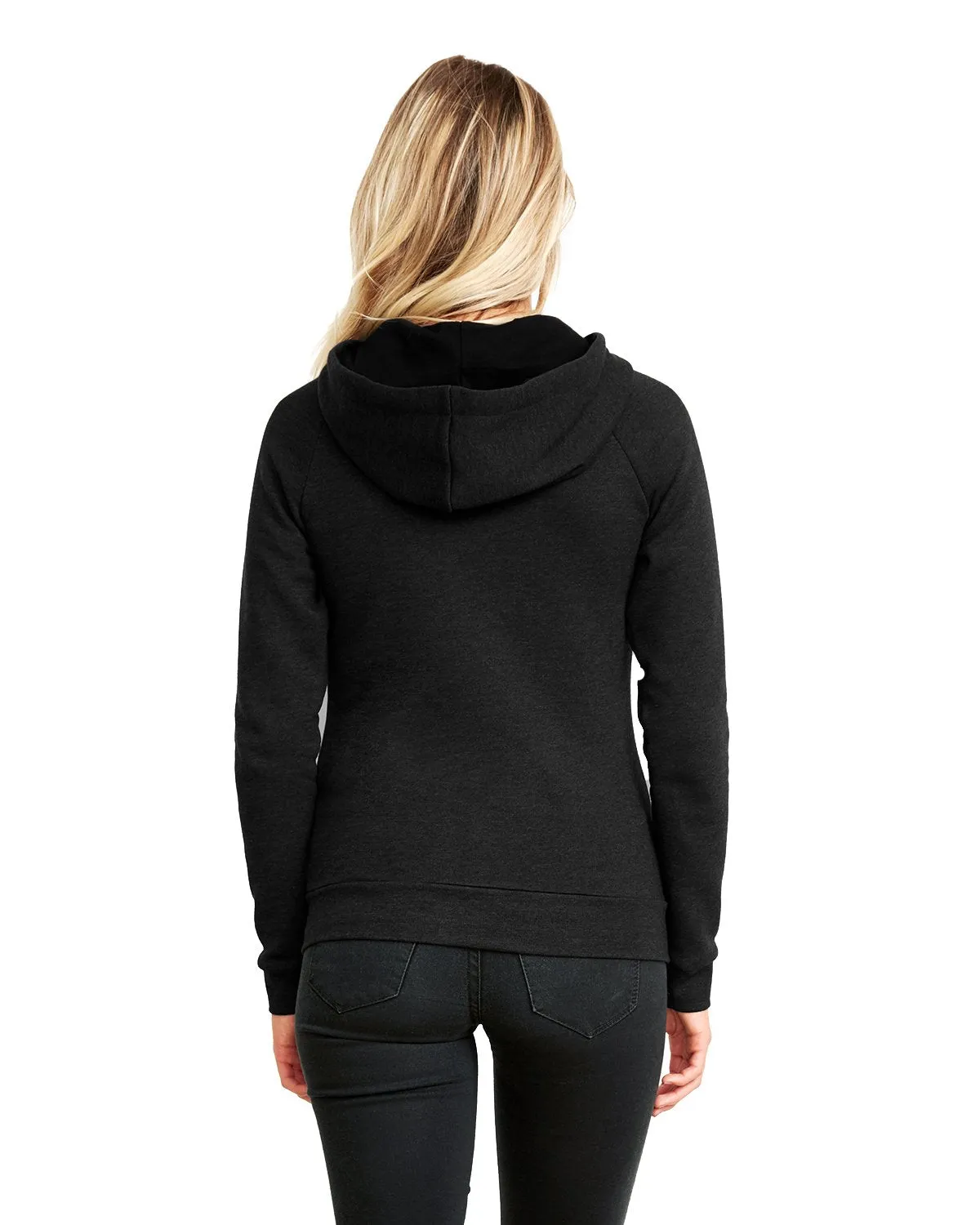 Next Level Pch Raglan Zip Hoody 9603 Heather Black