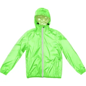 O8 Lifestyle Sam Packable Rain Jacket, Green Fluo