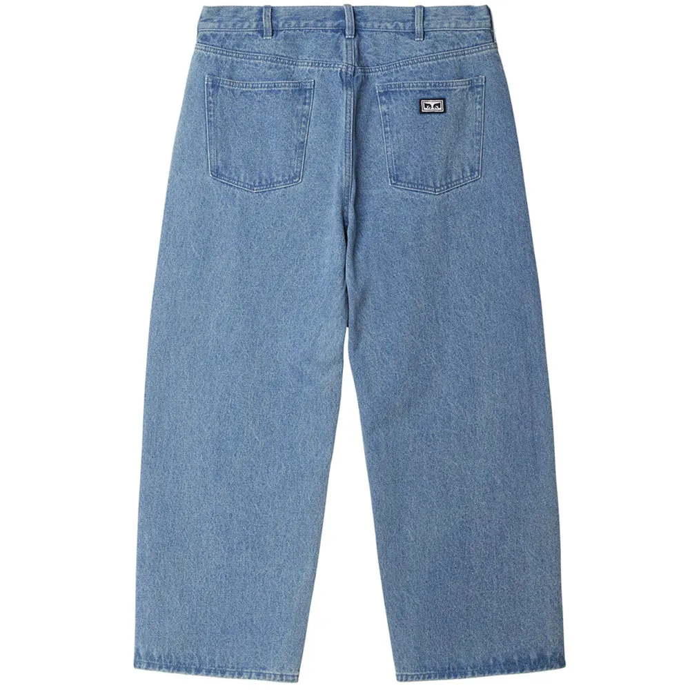 OBEY BIGWIG BAGGY DENIM PANT // LIGHT INDIGO