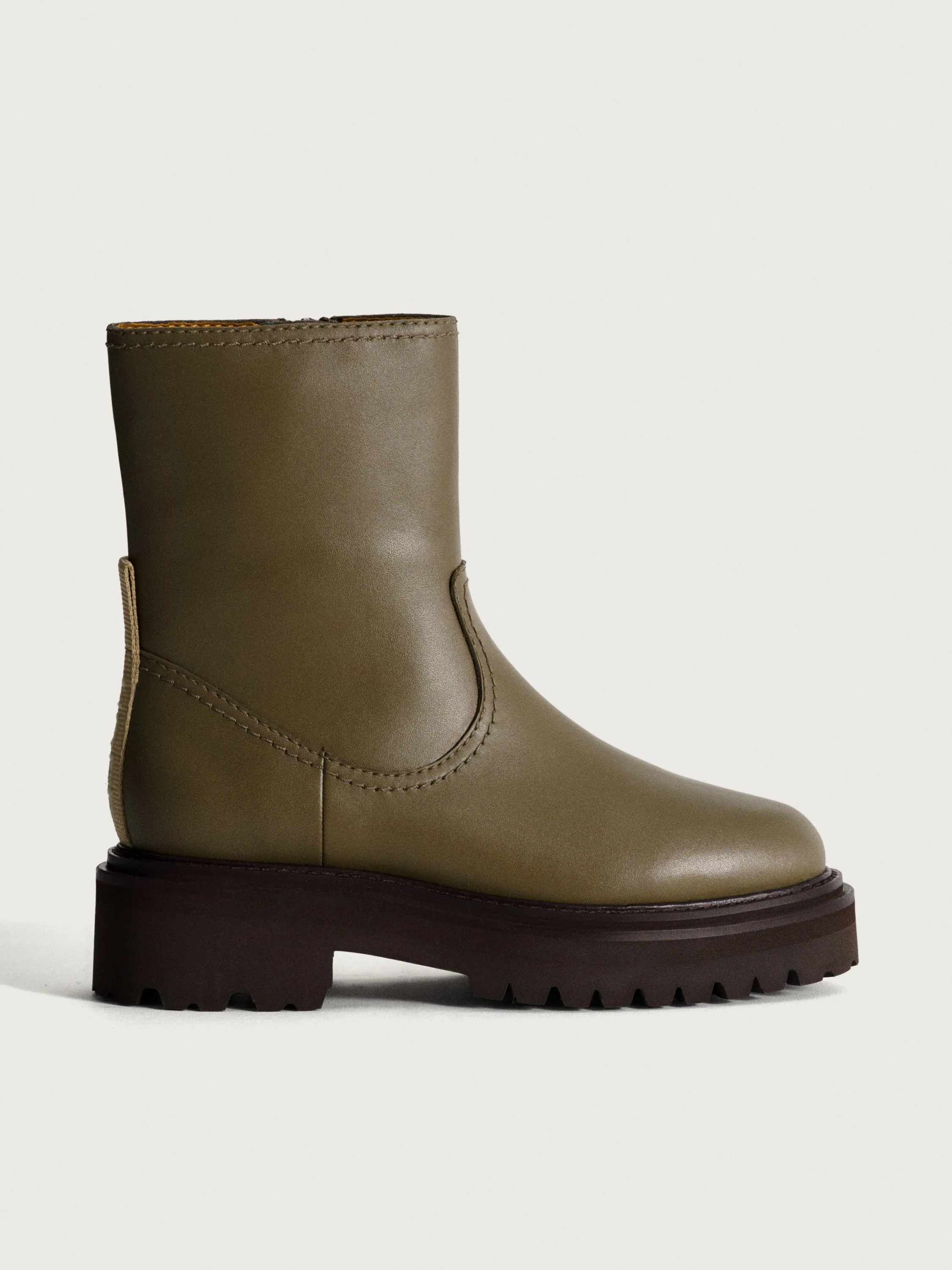 OFFICE GREEN LEATHER BOOT