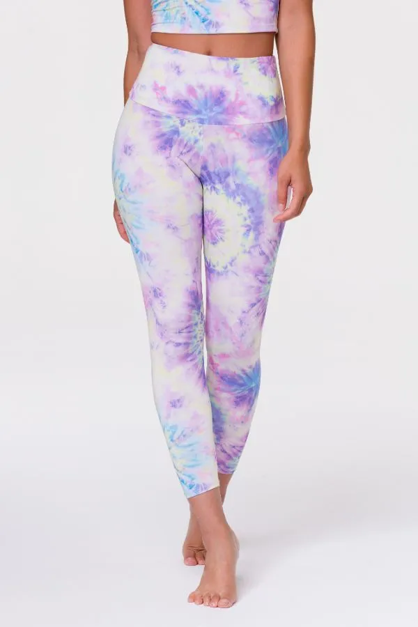 ONZIE // HIGH BASIC MIDI LEGGING - NEON TIE DYE