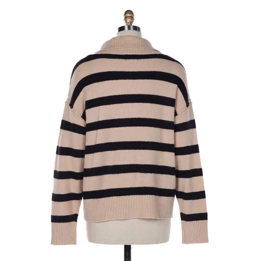 Oversized Brushed Stripe Sweater