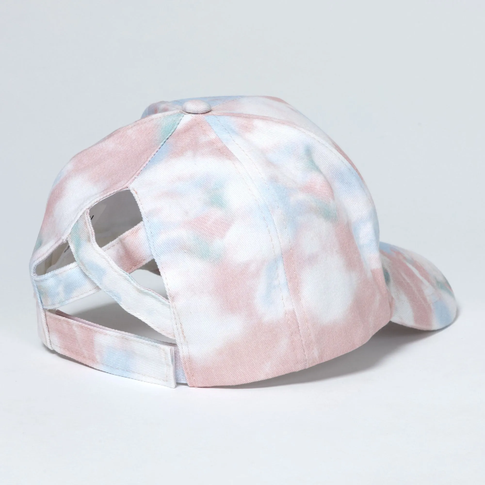 Paw Print Tie-Dye Ponytail Hat