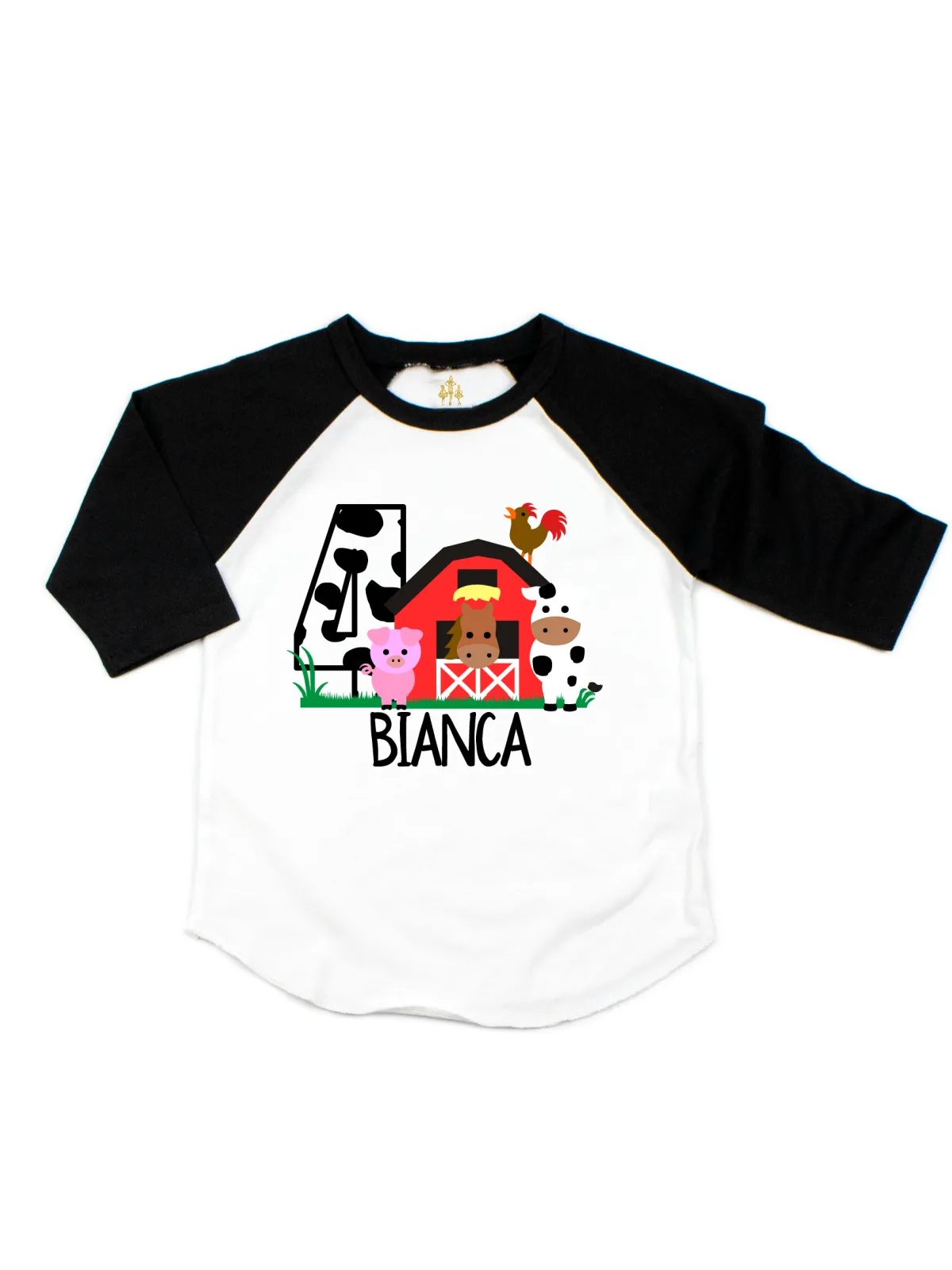 Personalized Barn Animals Farmhouse Raglan Shirts - Personalized