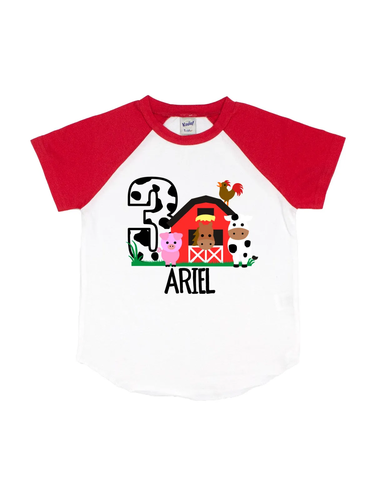 Personalized Barn Animals Farmhouse Raglan Shirts - Personalized