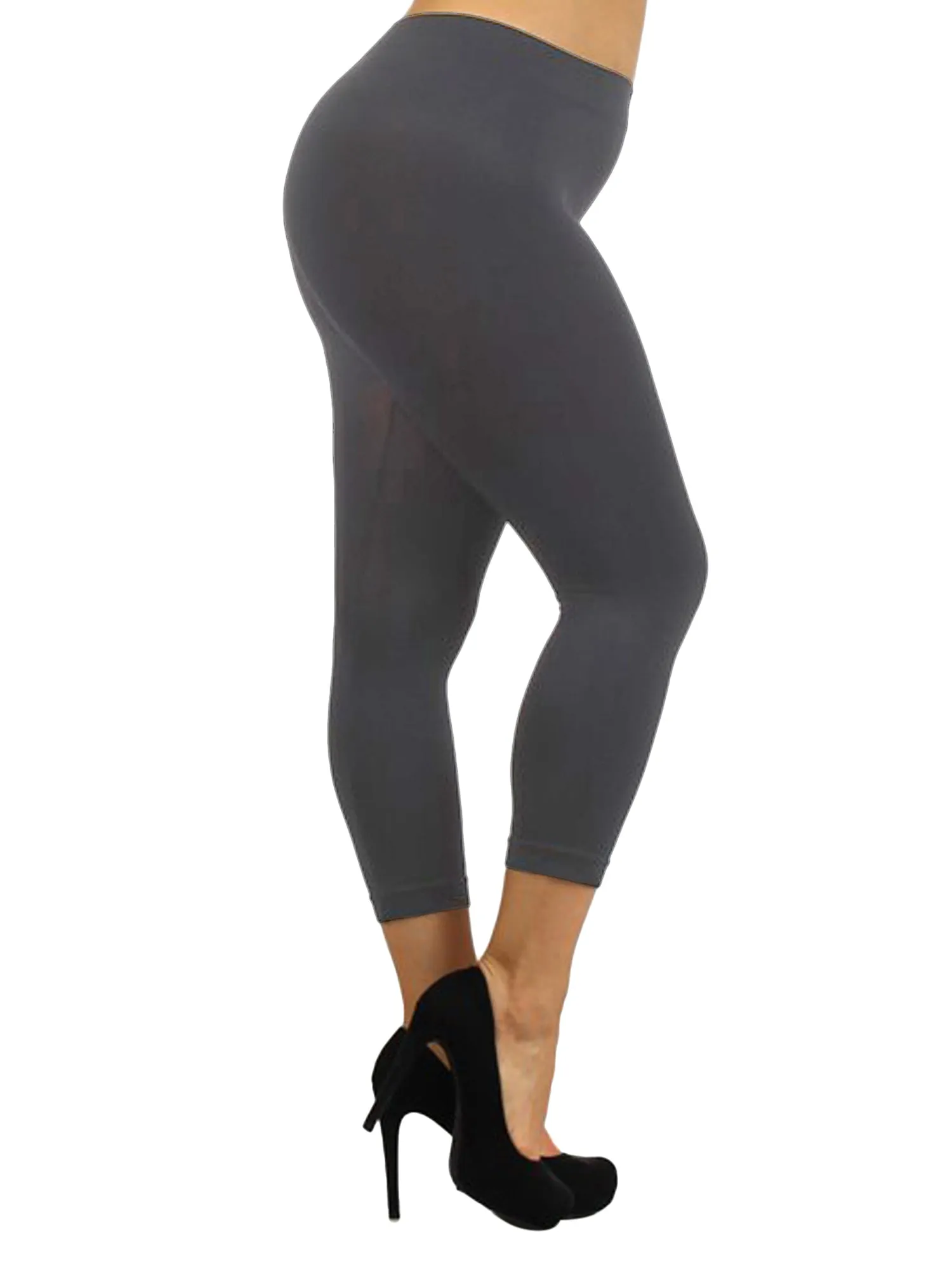 Plus Size Seamless Capri Womens Leggings