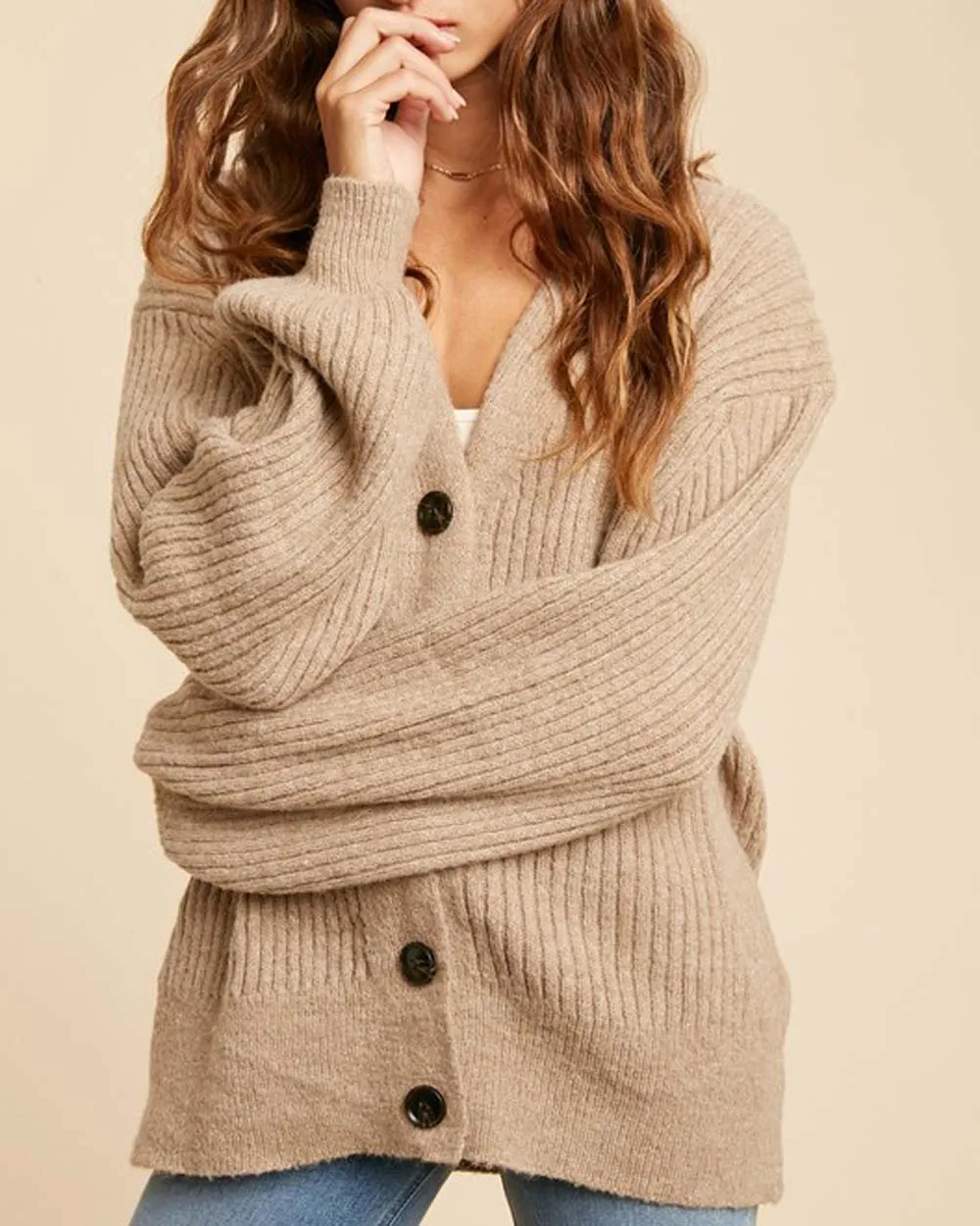 Plush Boyfriend Ribbed Sweater