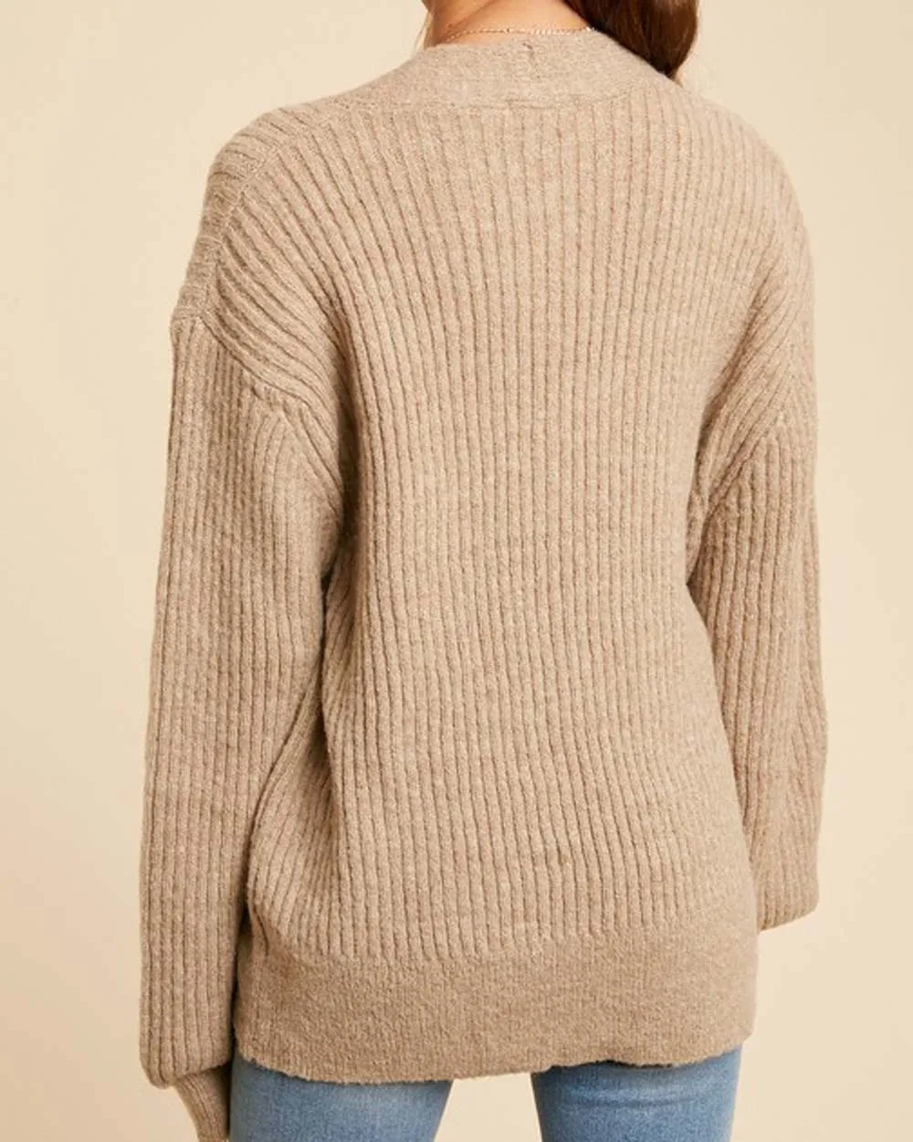 Plush Boyfriend Ribbed Sweater